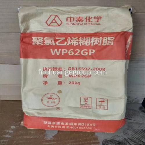 Brand Zhongtai Coller PVC Résine WP62GP
